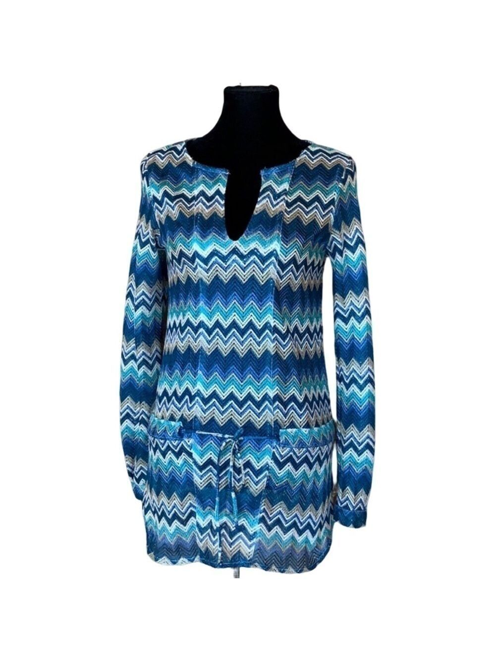 Rubber Ducky chevron knit swimsuit coverup Size Small
